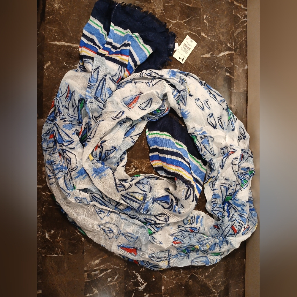 Talbots Multicolor Nautical Scarf